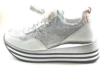 Exe - Women's Lace Up Low Wedge Platform Fashion Sneaker