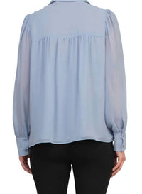 Tahari - Pointed Collar Long Sleeves Shirt