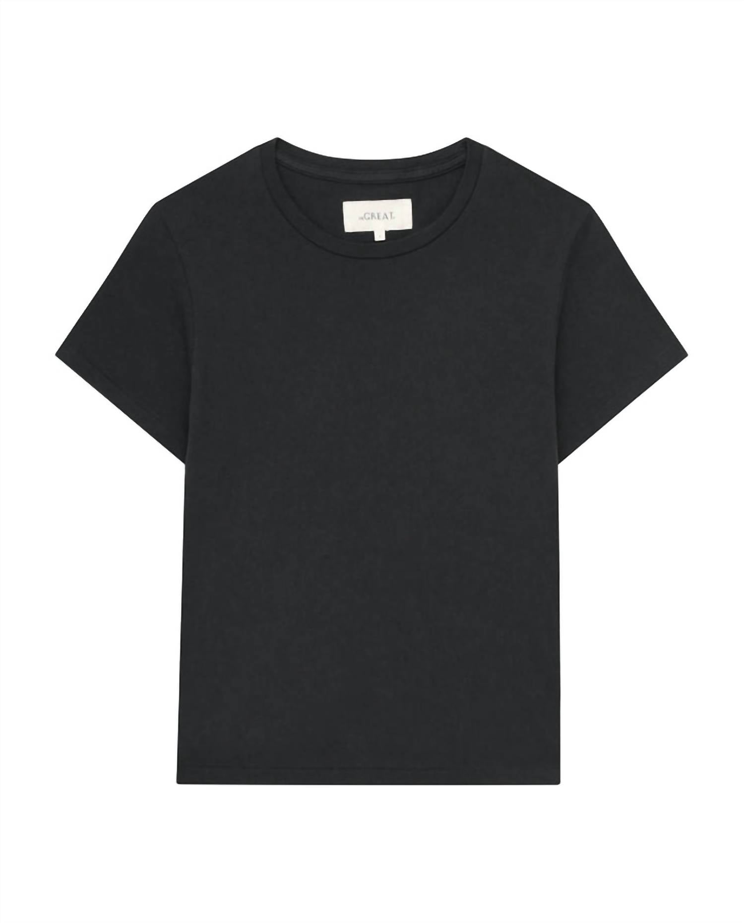 THE GREAT. The Little Tee in almost black - women's t-shirt - view 6