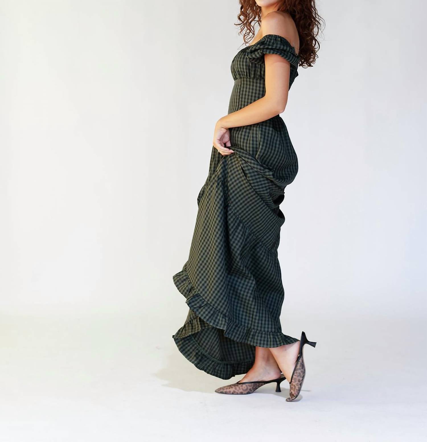 Pretty Garbage - Gingham Maxi Dress