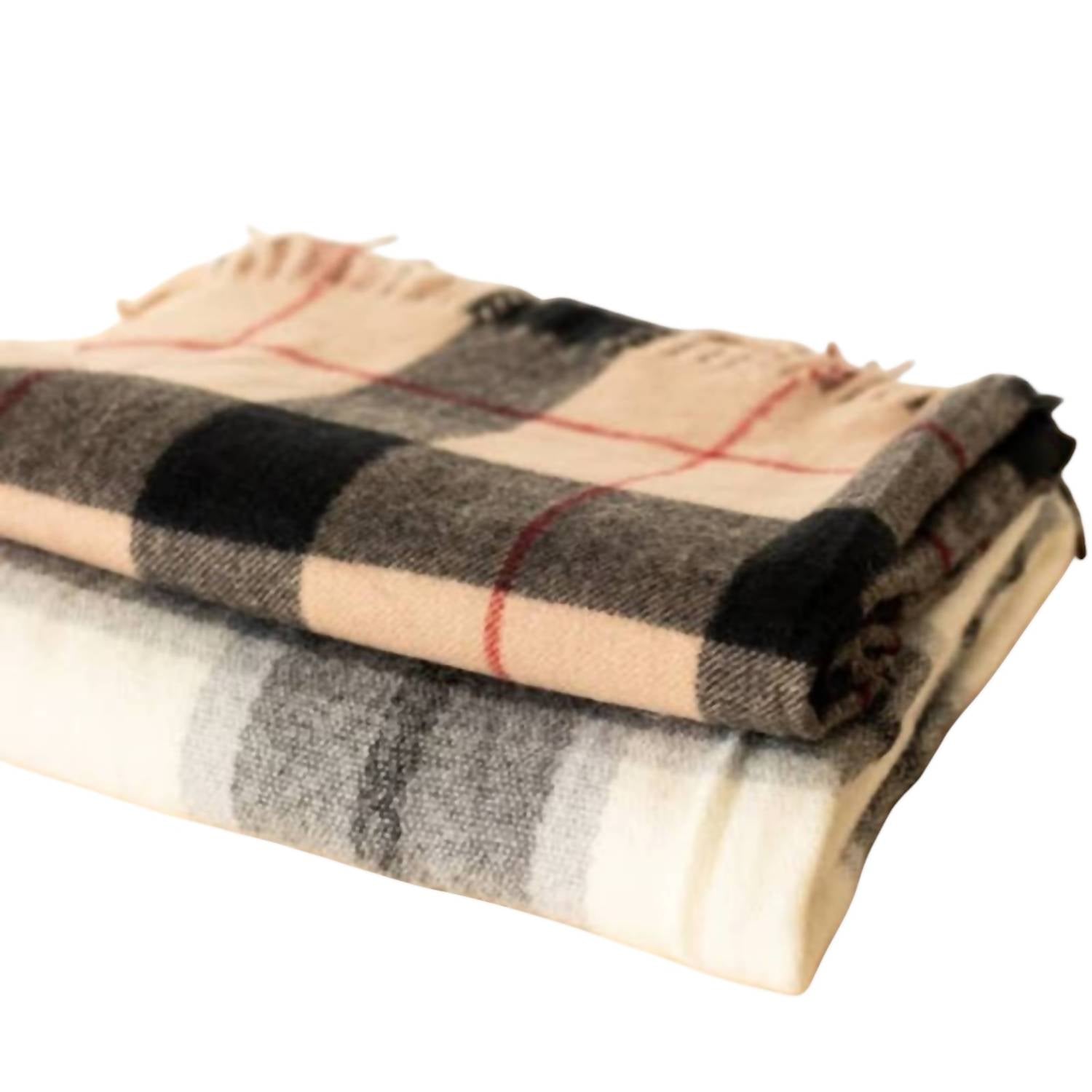 Pretty Simple - Plaid Fringe Blanket Scarf