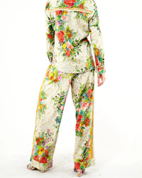 Aratta Harriet Elastic Waist Pants in cream floral combo - women's pants - detail view