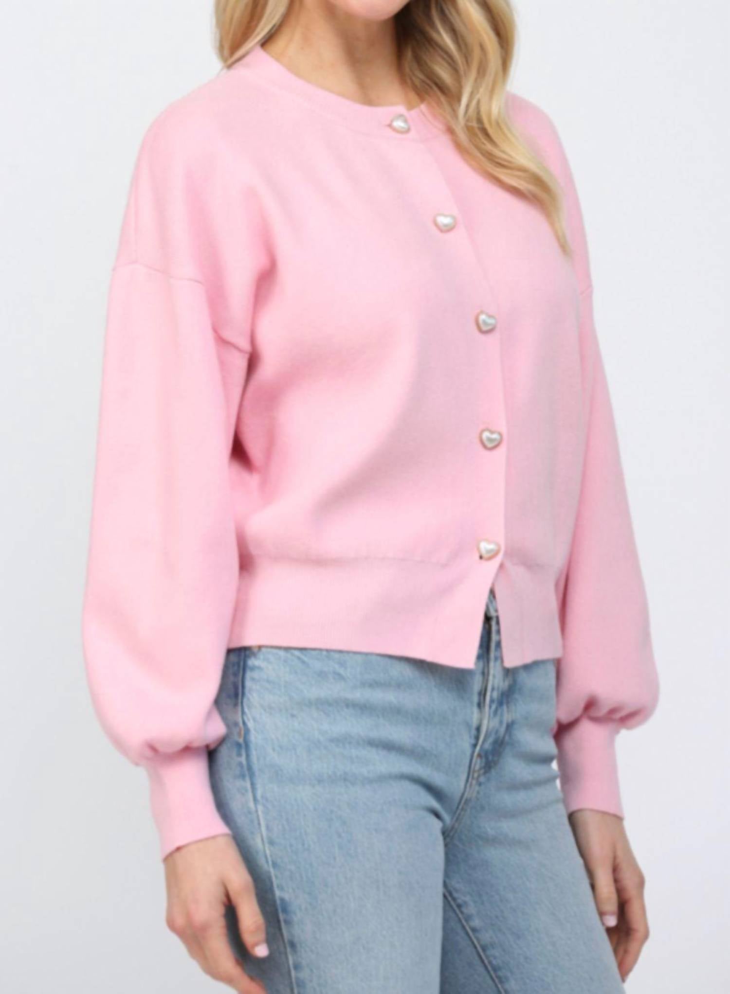 Fate - Heart Shaped Button Down Cardigan