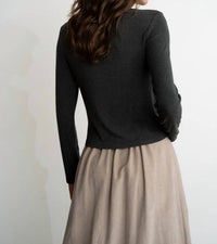 Elle Grey - Mock Neck Jersey Top