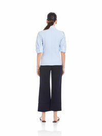Fifteen Twenty - Camden Contrast Pleat Sleeve Henley Top