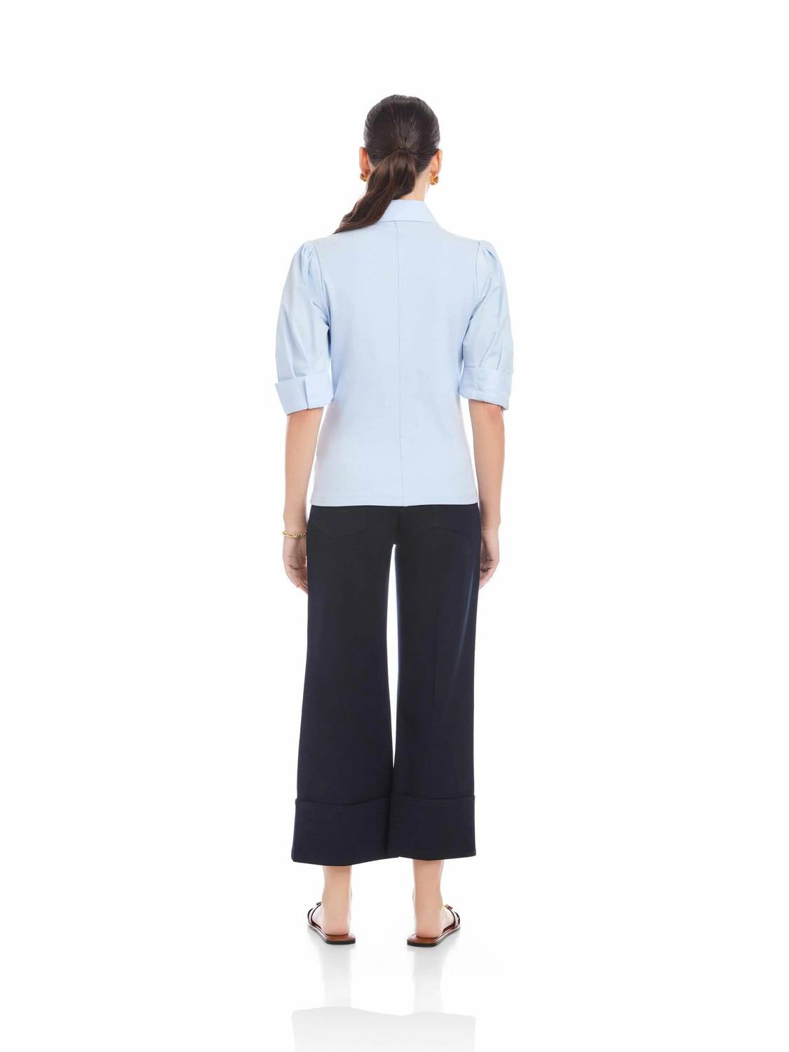 Fifteen Twenty - Camden Contrast Pleat Sleeve Henley Top