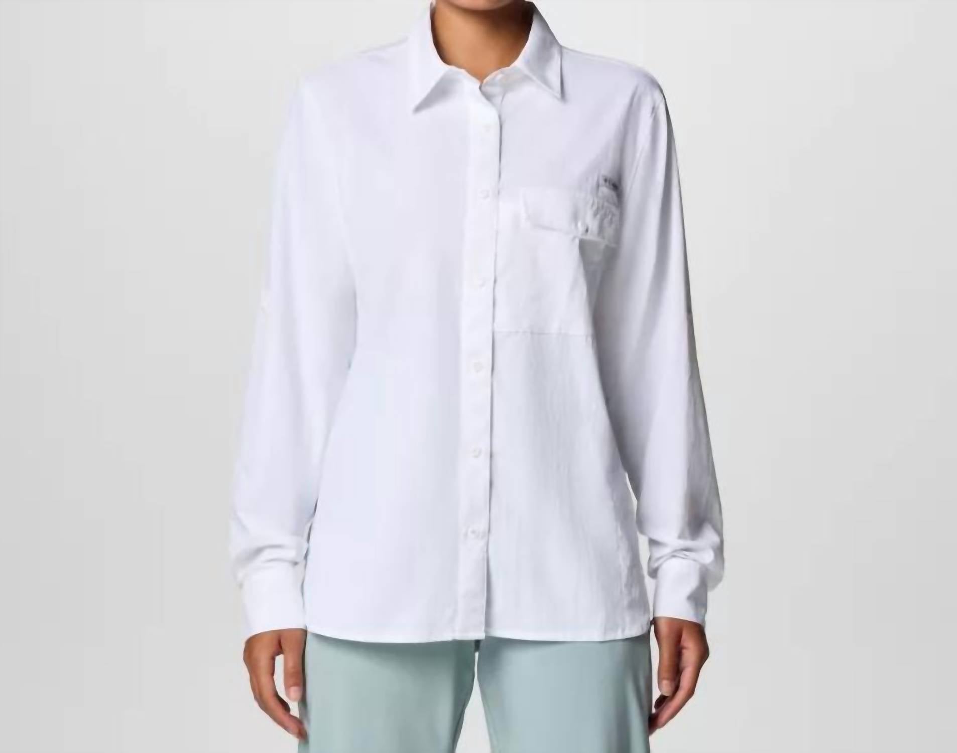 Columbia Wild Cast Long Sleeve Shirt in white - women's shirt