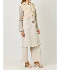 Mystree - Color Block Long Coat