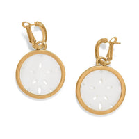 Brighton Women's Del Mar Charm Hoop Earrings in gold - women's jewelry - detail view