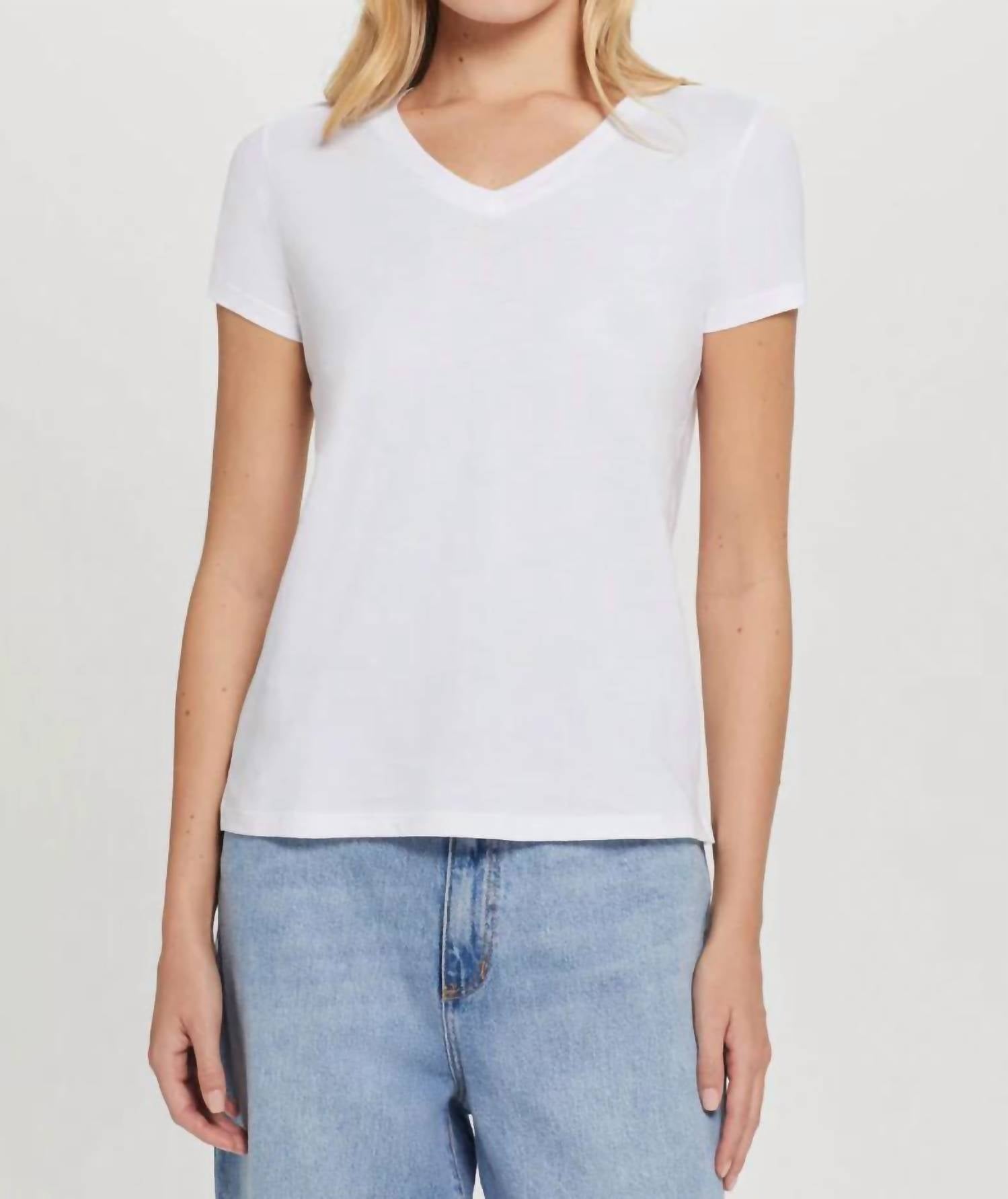 Goldie - Short Sleeve Organic Boy V-neck Tee