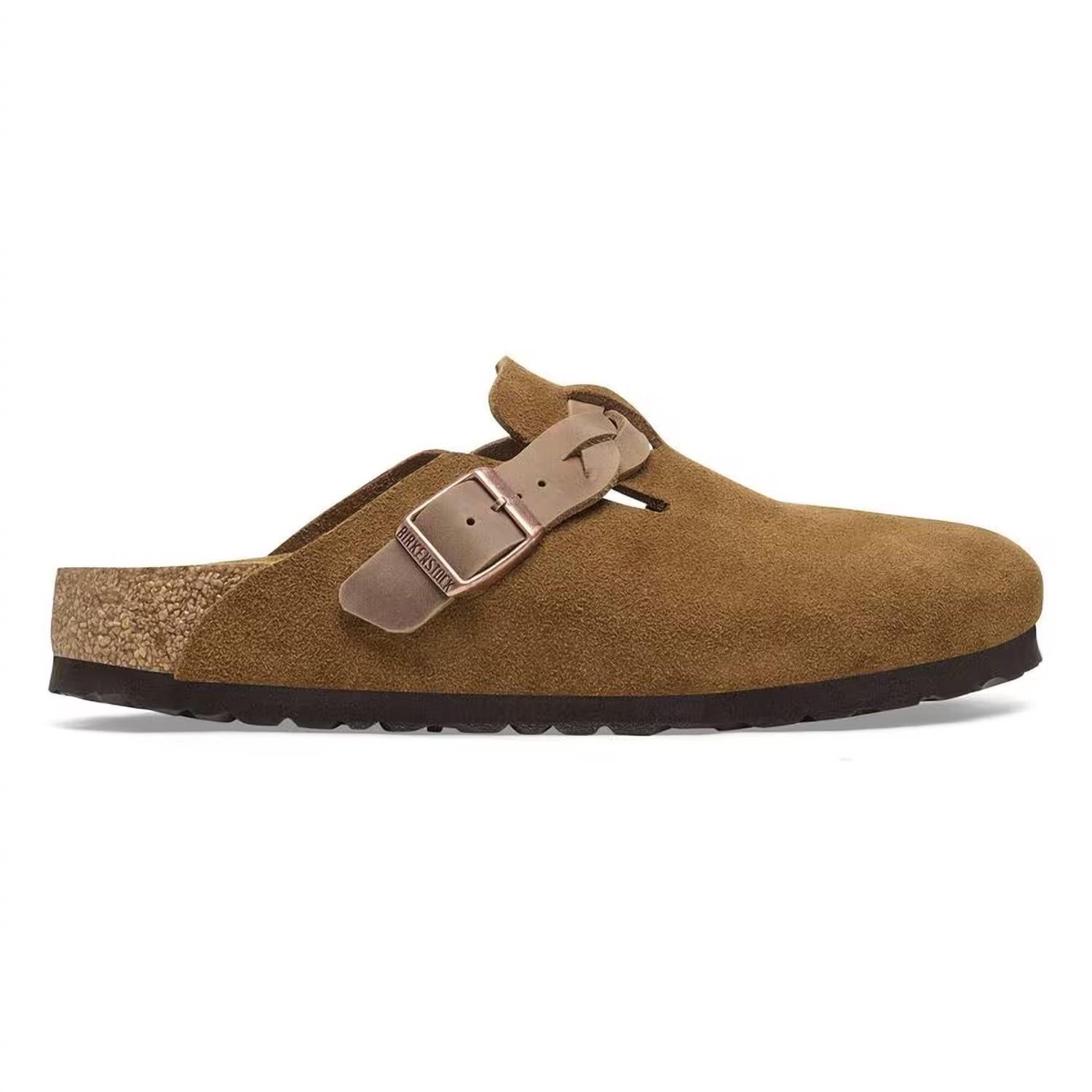 Birkenstock - Women's Boston Braid Suede Oiled Leather Clogs
