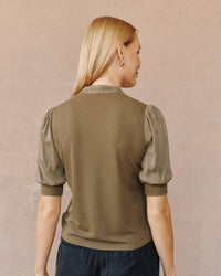 Bella Dahl - Short Sleeve Placket Mixed Shirt