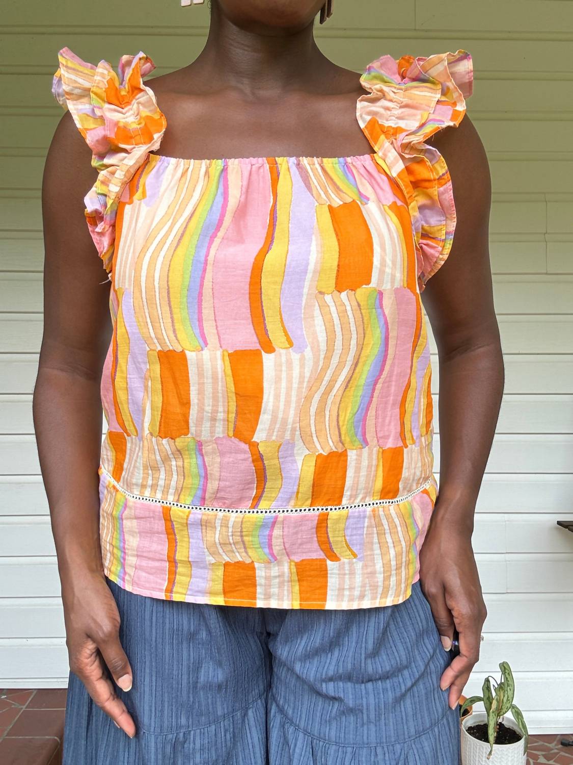 Fate - Celine Ruffle Shoulder Top