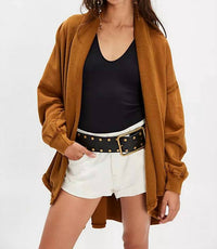 Free People Boothbay Long-Sleeve Sweatshirt in chai tea - women's top
