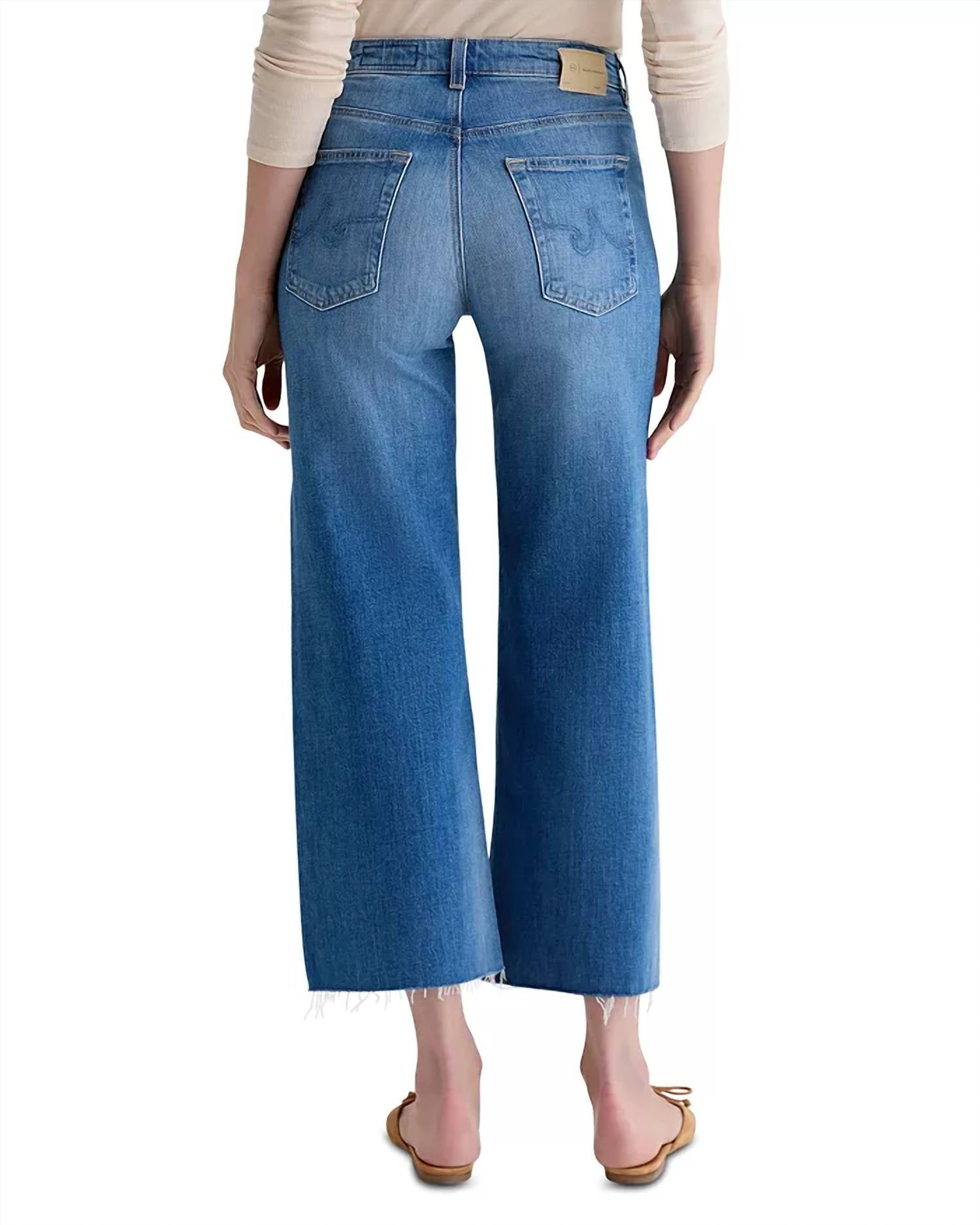 Ag Jeans - Saige Mid Rise Wide Leg Crop Jeans