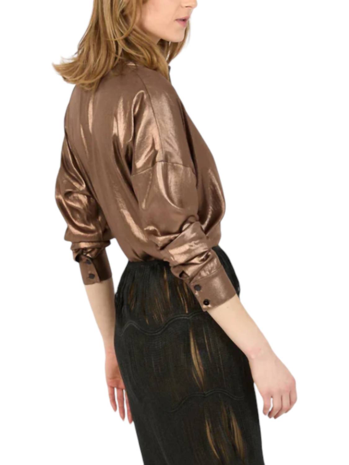 Hilton Hollis - Foiled Satin Blouse