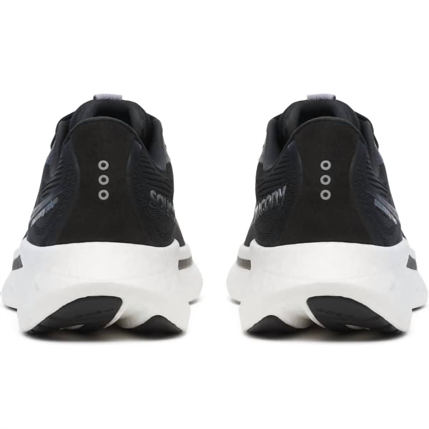 SAUCONY Men's Ride 18 Shoe in black white noir blanc - men's shoe - view 5