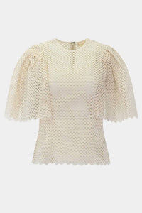 Ulla Johnson - Hera Short Sleeve Eyelet Cotton Top