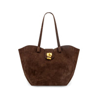 Like Dreams - Women's Harper Lock Suede Tote Bag