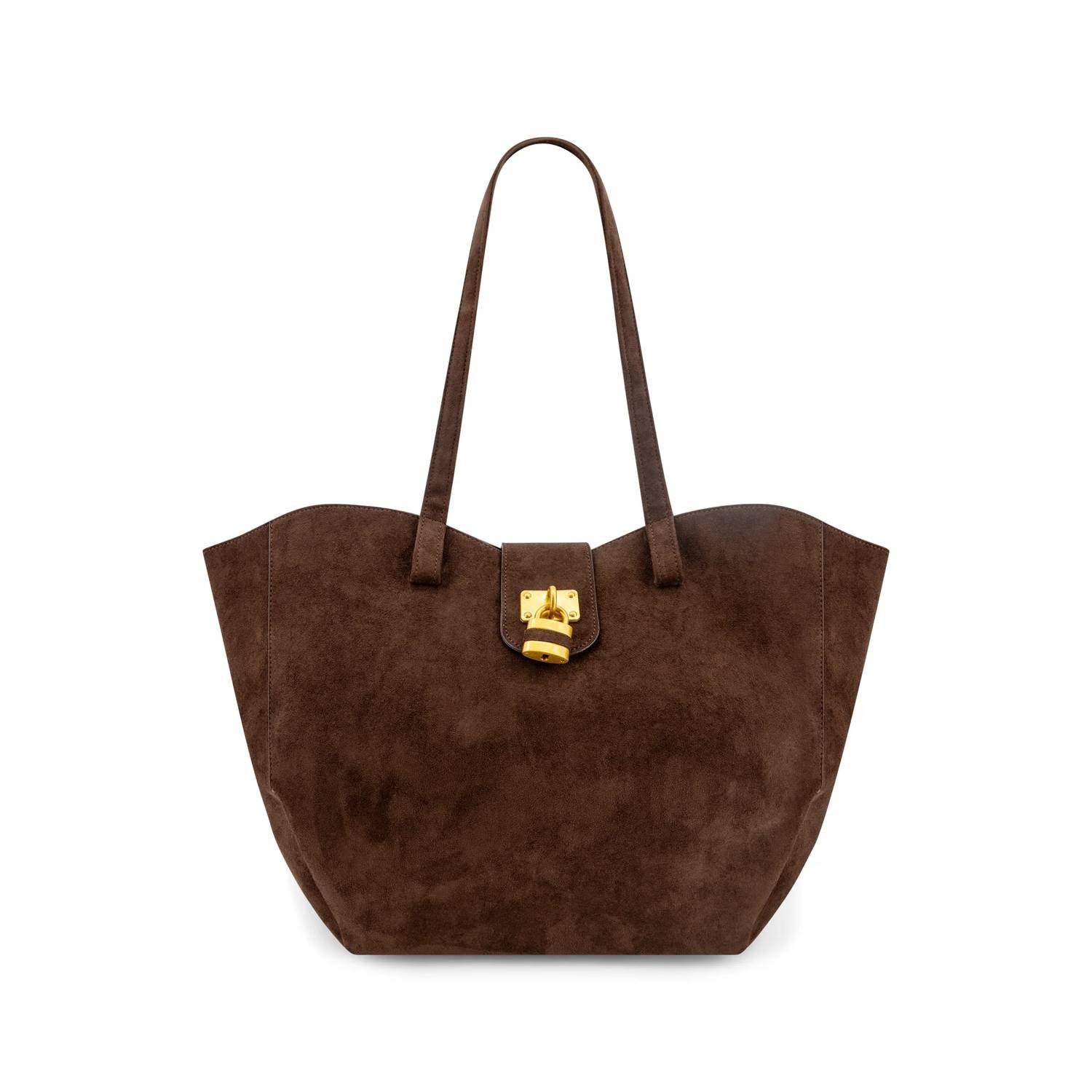 Like Dreams - Women's Harper Lock Suede Tote Bag