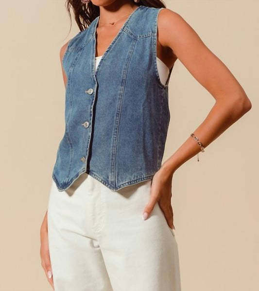So Me - Button Up Washed Vest
