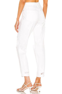PISTOLA Presley High Rise Relaxed Roller Jeans in blizzard - women's jeans - alternate view