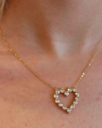Chansuttpearls - Women's Large Diamond Heart Necklace