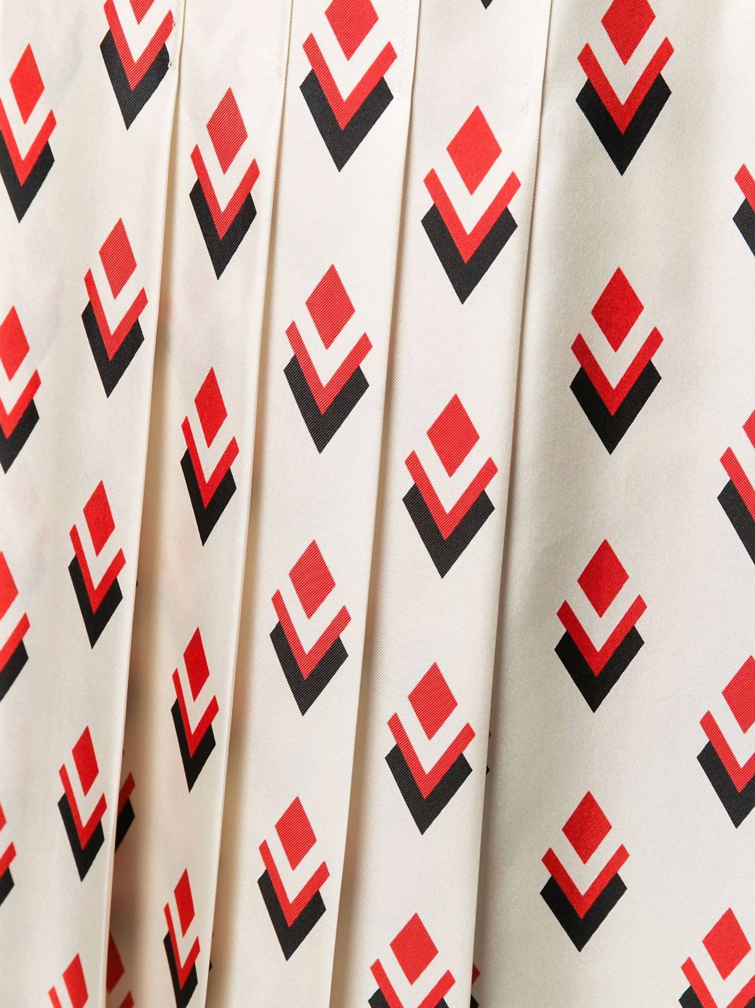 Valentino - Pleated Graphic Print Skirt