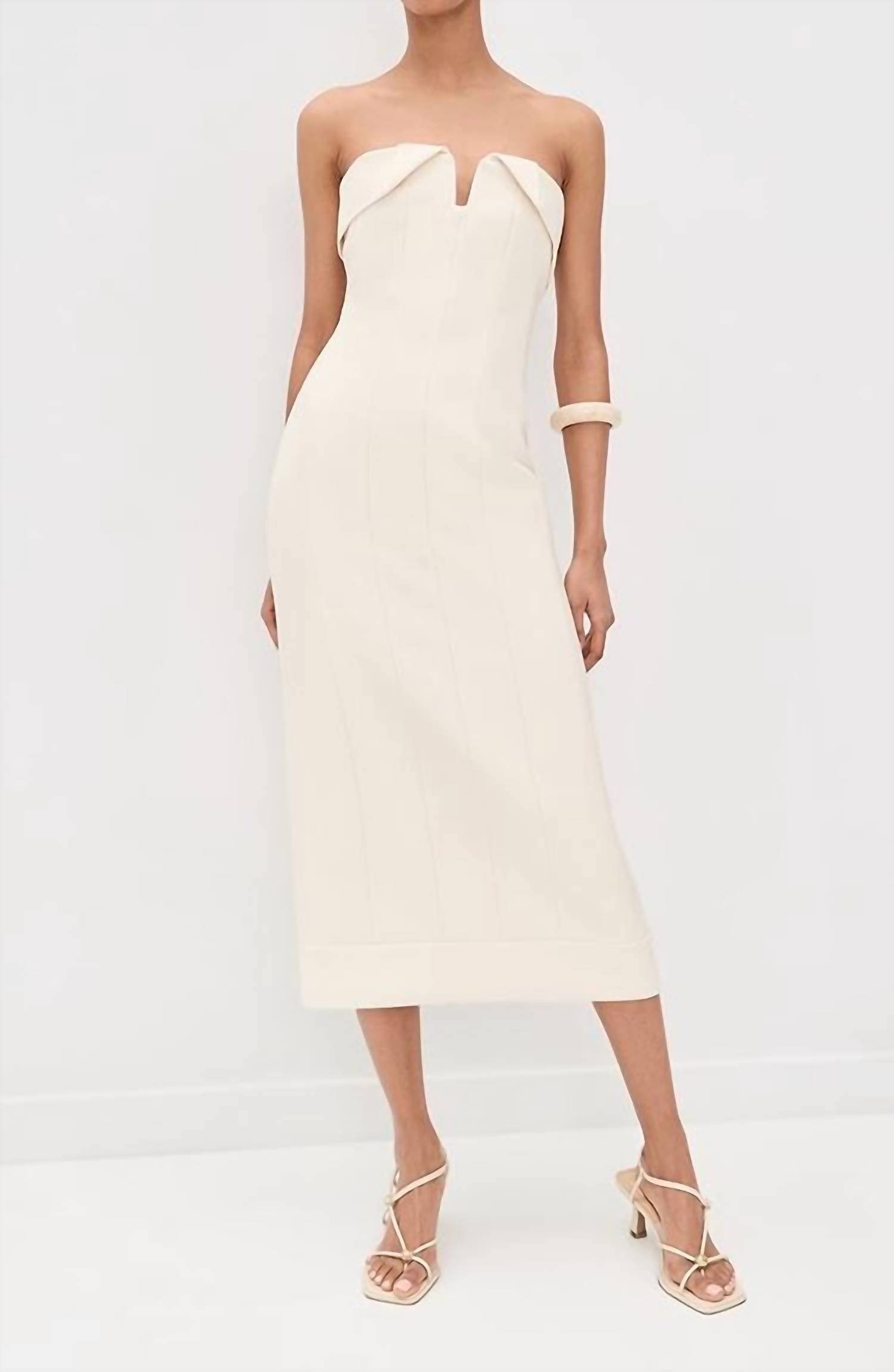Alexis - Donella Strapless Midi Dress