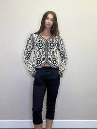 Papillon - Floral Crochet Cardigan