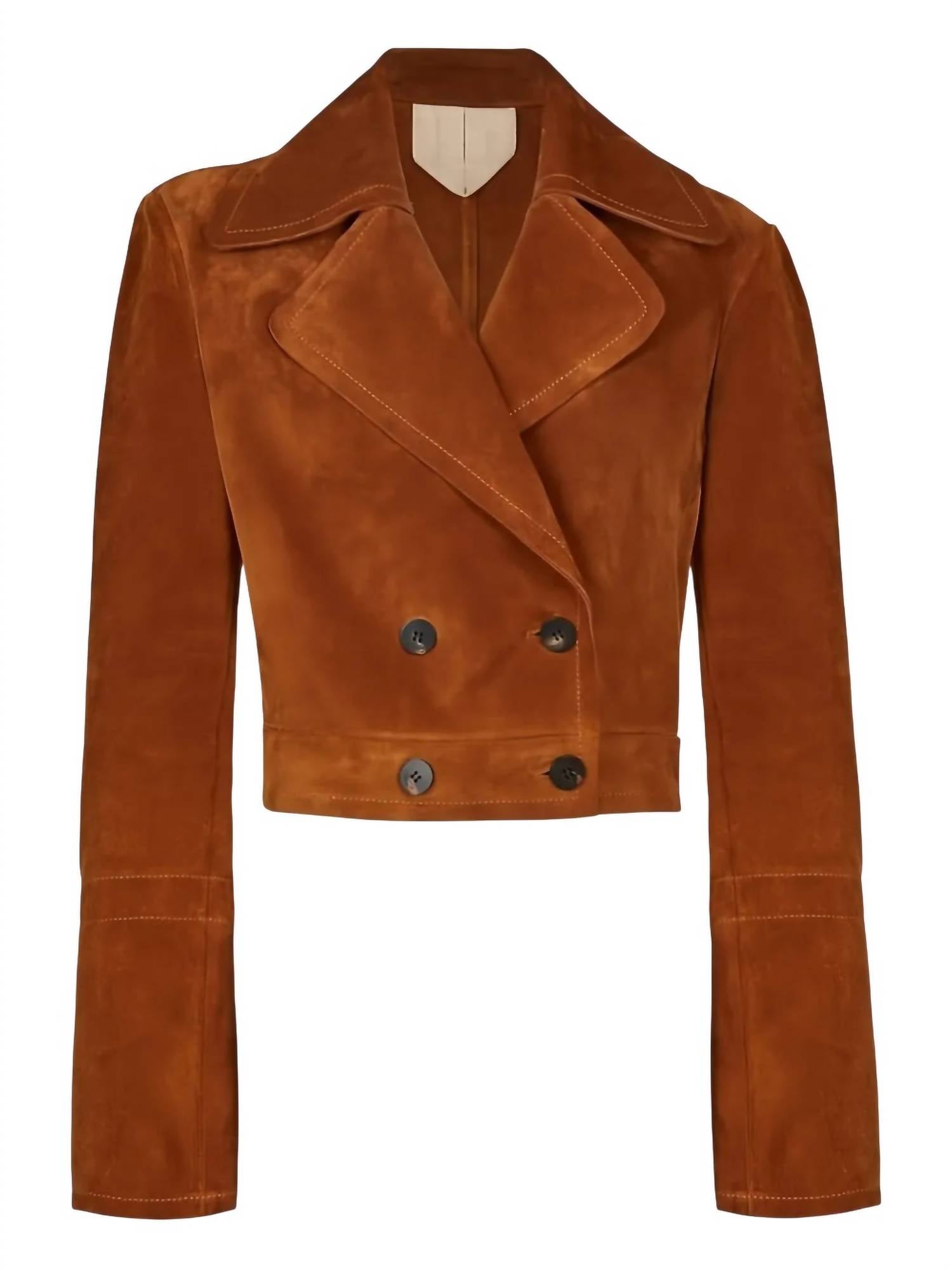 Salvatore Ferragamo - Double-breasted Cropped Jacket