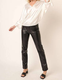 mittoshop Jett Faux Leather Pants in black - women's pants - view 5