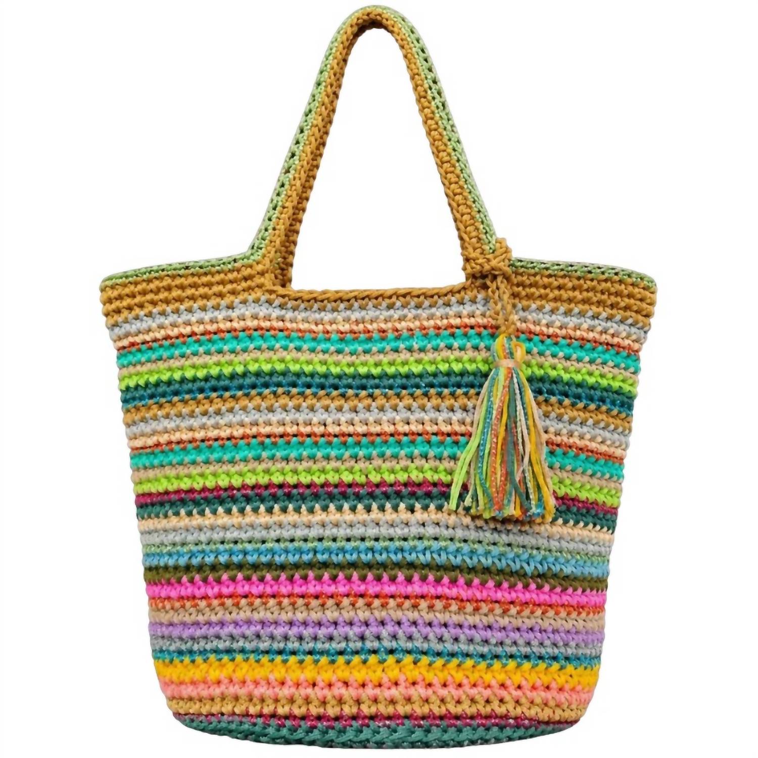Dld - Women's Rio Crochet Stripe Hiver Tote Bag
