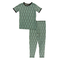 Kickee - Kids' Bamboo Print Short Sleeve Pajama Set