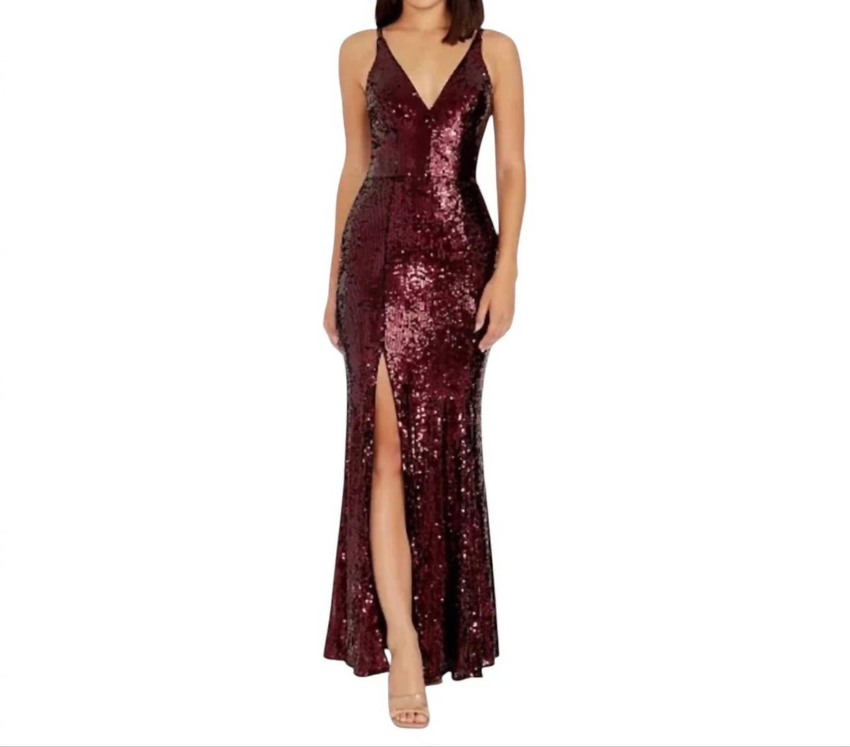 Dress The Population - Women's Iris Strapless Sequin Gown
