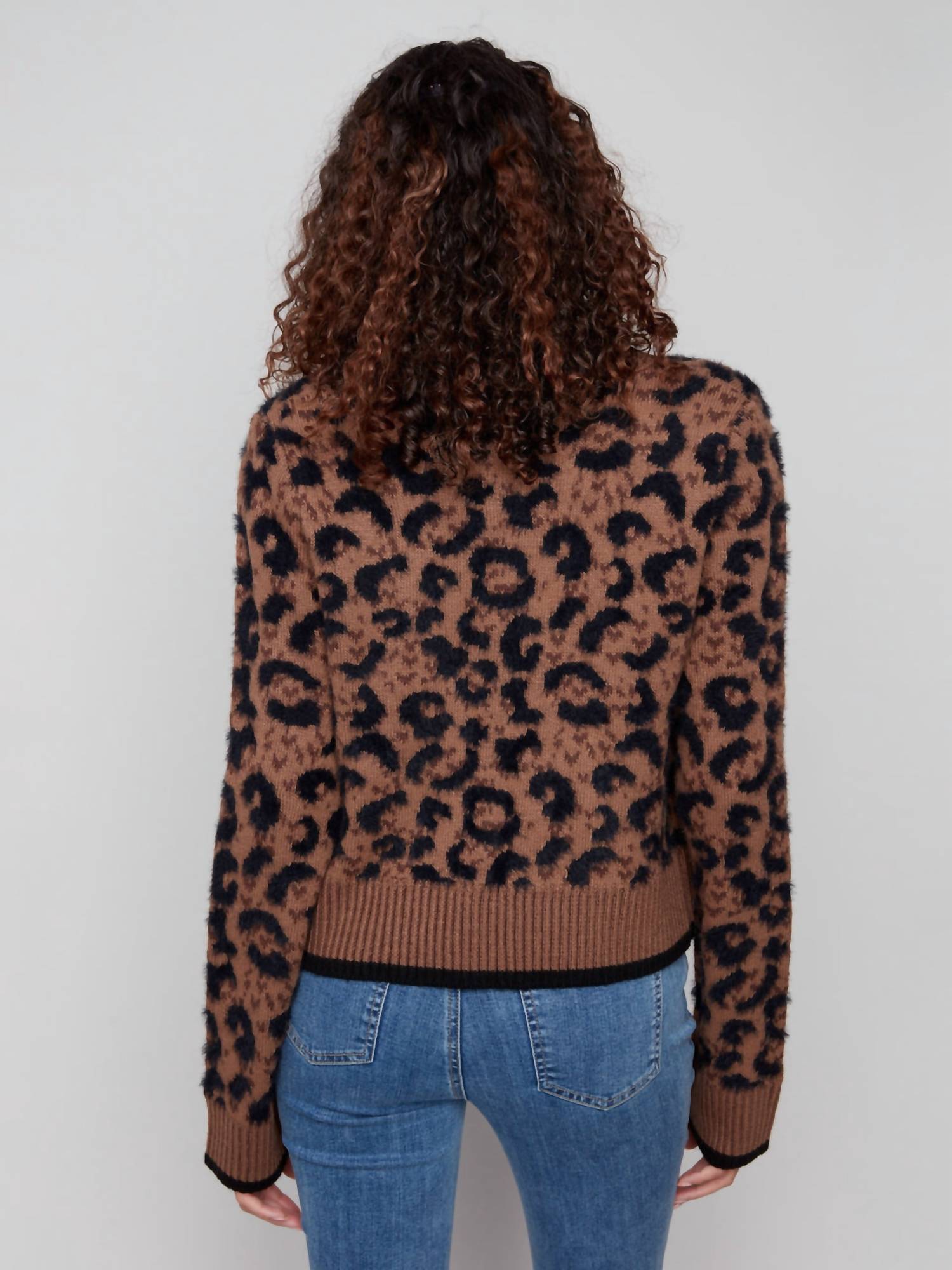Charlie B - Bow Tie Jacquard Knit Cardigan