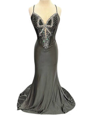 Jovani - Crystal Bow Bodice Formal Evening Gown