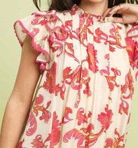 Umgee - Ruffle Sleeve Mini Dress