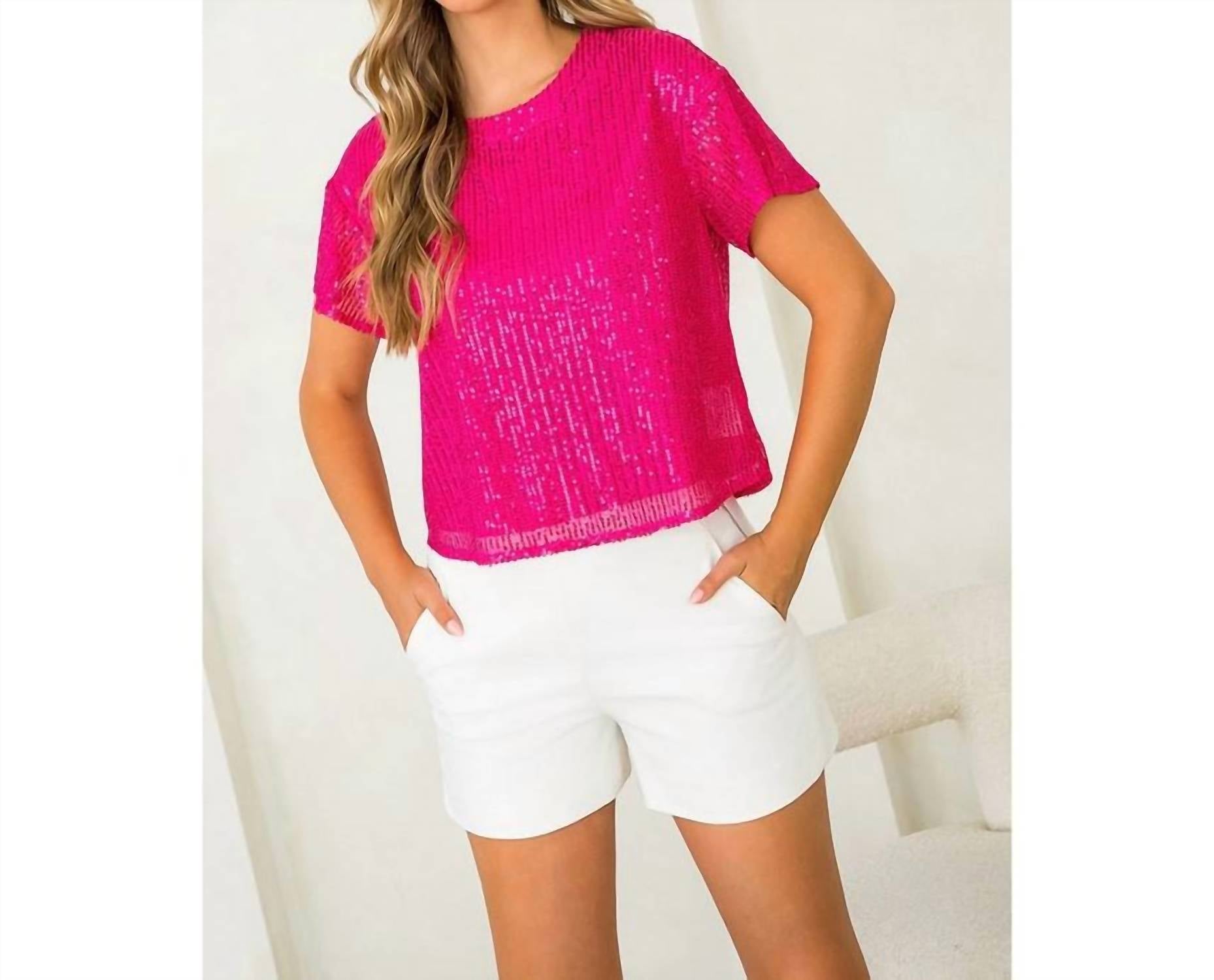Thml - Sequin Short Sleeve Top