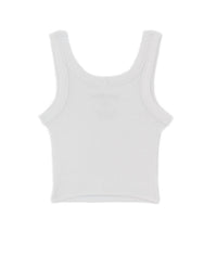 Katie J NYC Junior's Livi Long Tank in white - kids' tank top - detail view
