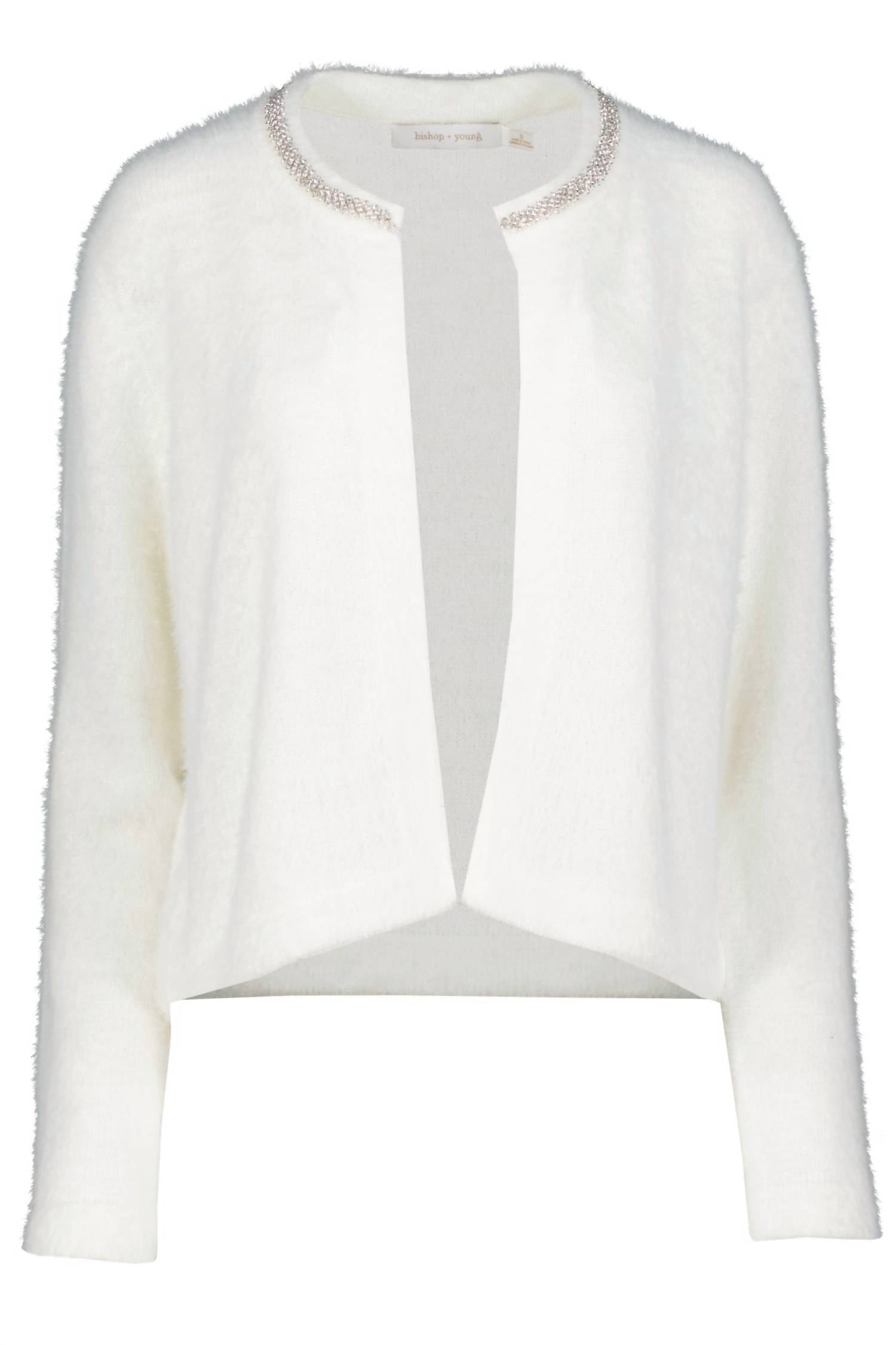 bishop + young Women's Sofia Cardigan in white 1 - women's cardigan