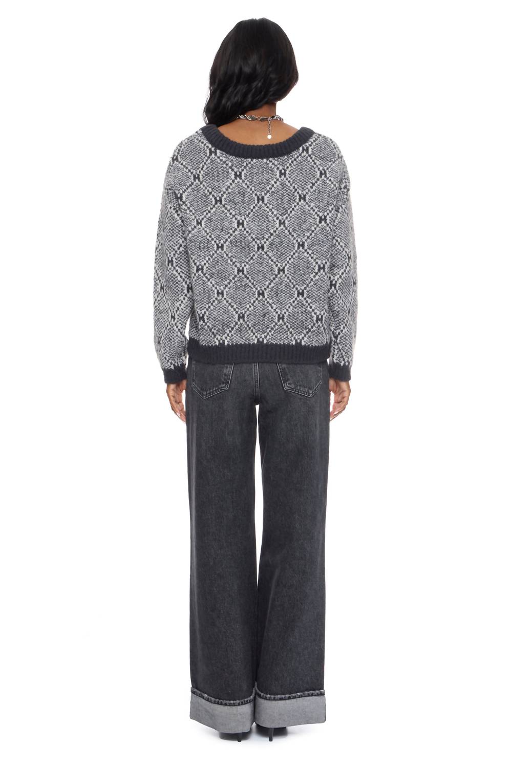 VERO MODA Rory V-neck Cardigan in anthracite light grey - women's cardigan - view 4