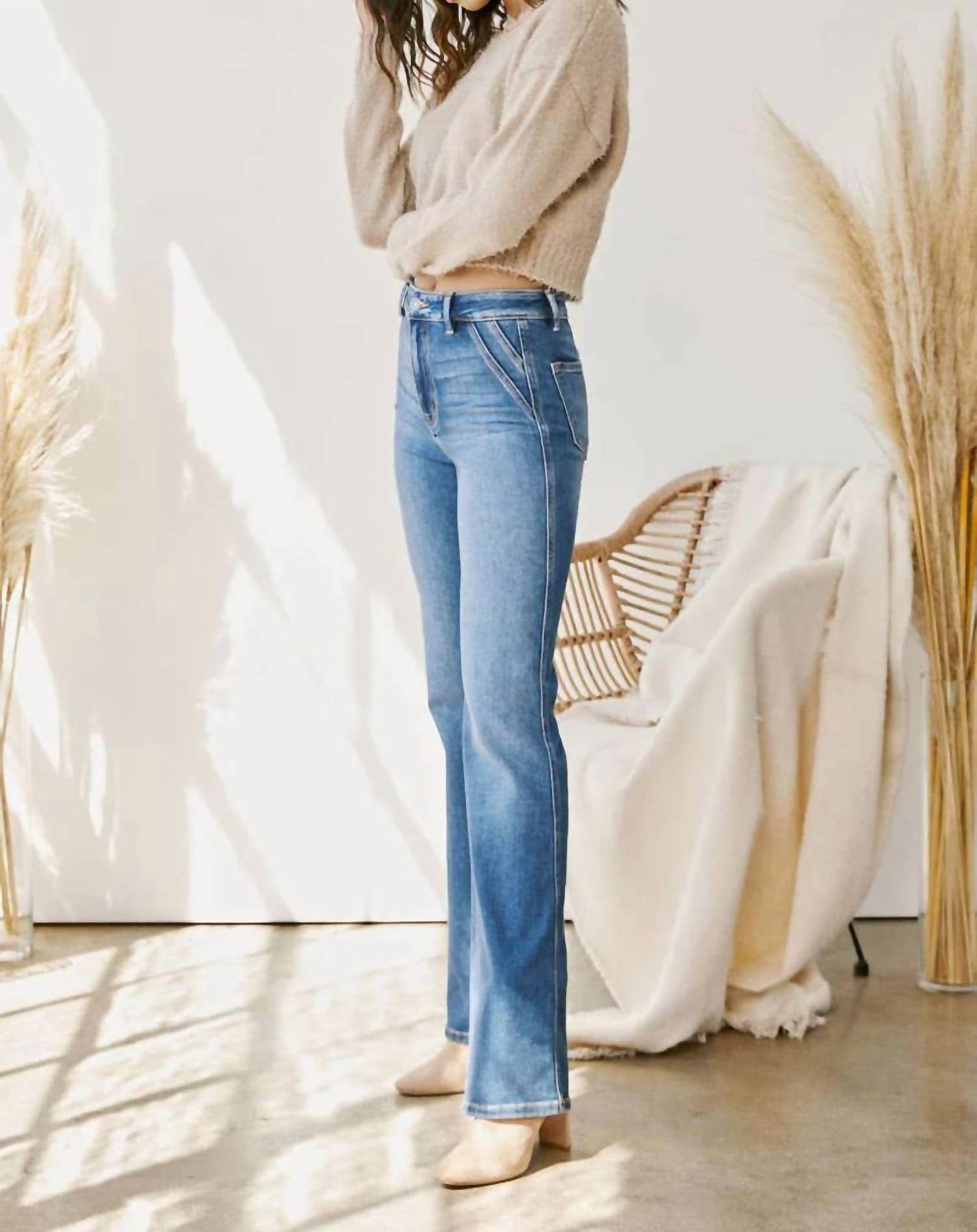 Kancan - Misty Ultra High Rise Wide Flare Jeans