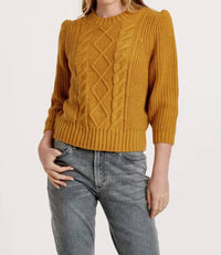 Another Love - Priya Cable Knit Crew Sweater