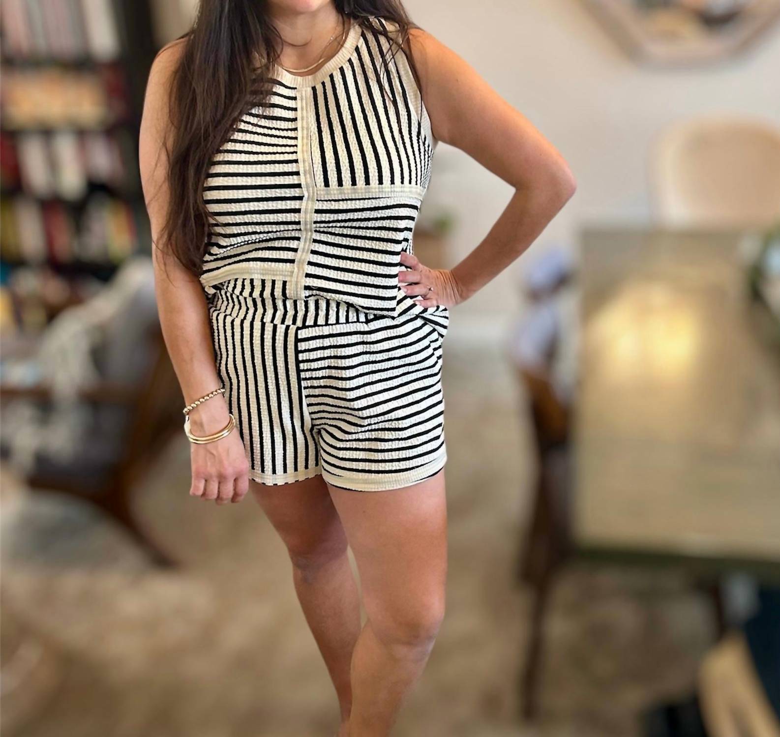 Umgee - Striped Shorts