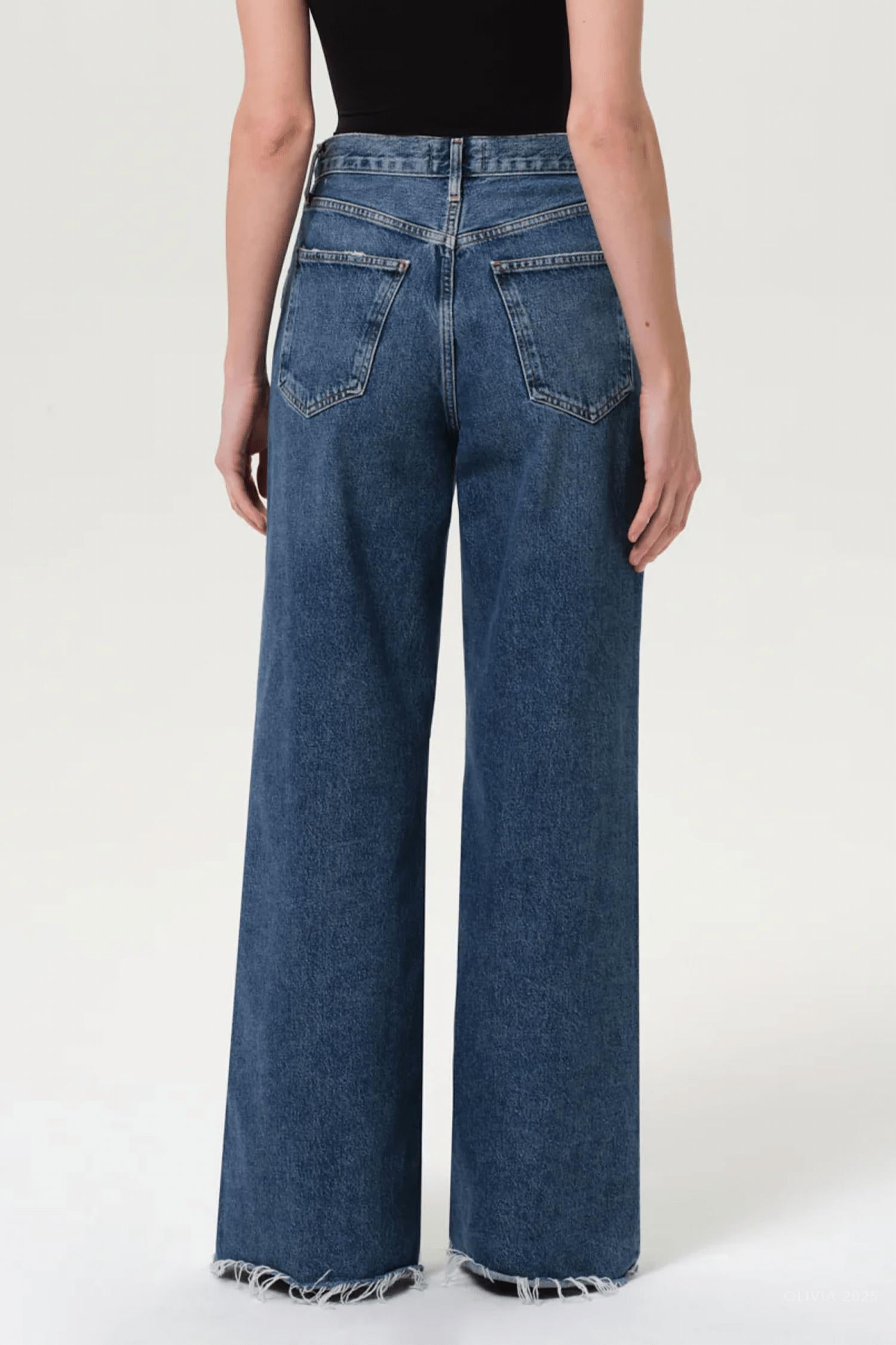Agolde - Dame High-rise Wide-leg Cut Hem Jeans