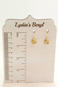 Jewelit - Women's Citrine Cushion Cut Dangle Earrings