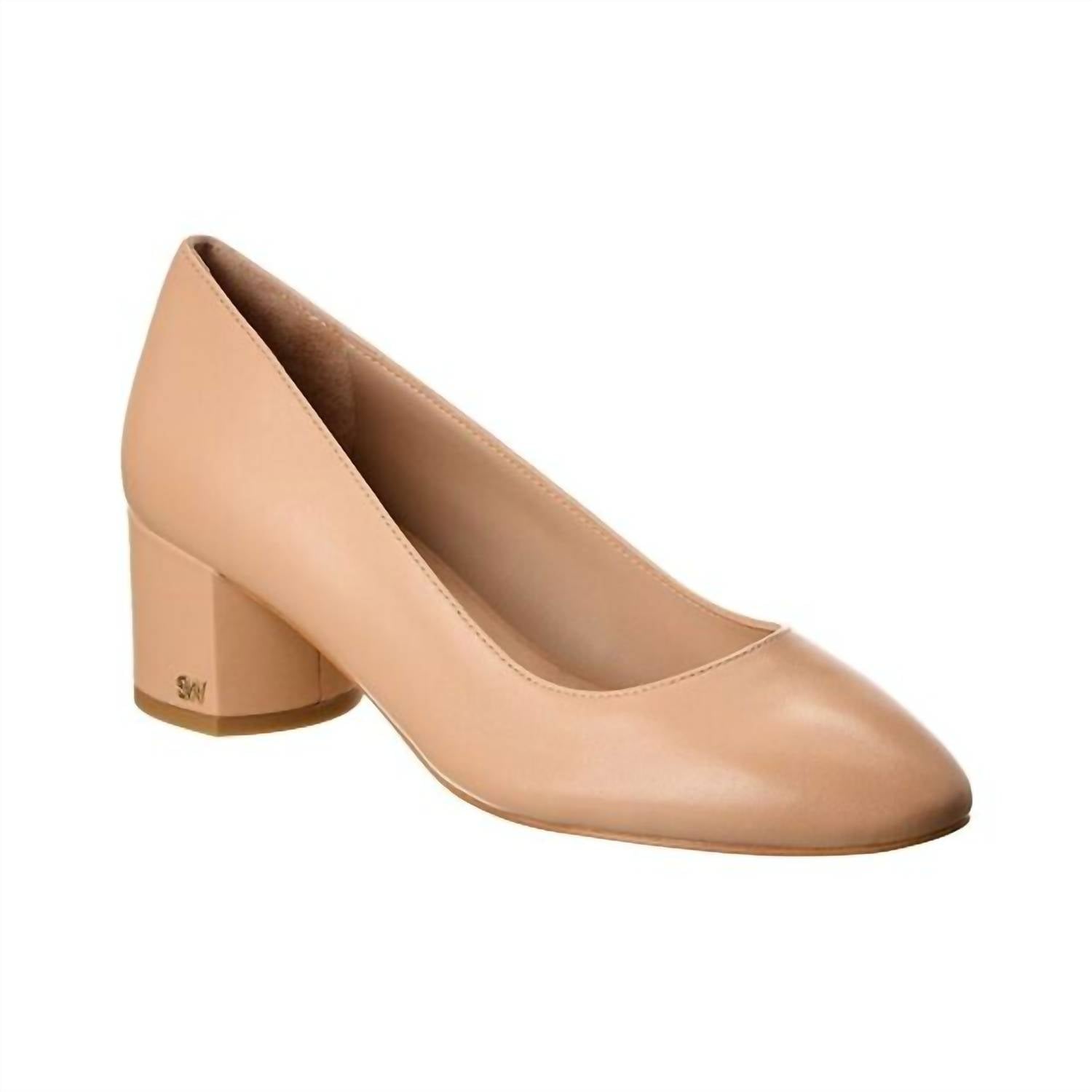 Stuart Weitzman - Women's Bridget 50 Leather Block Heel Pumps