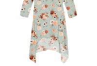 Kickee - Girl's Long Sleeve Hi Lo Raglan Dress