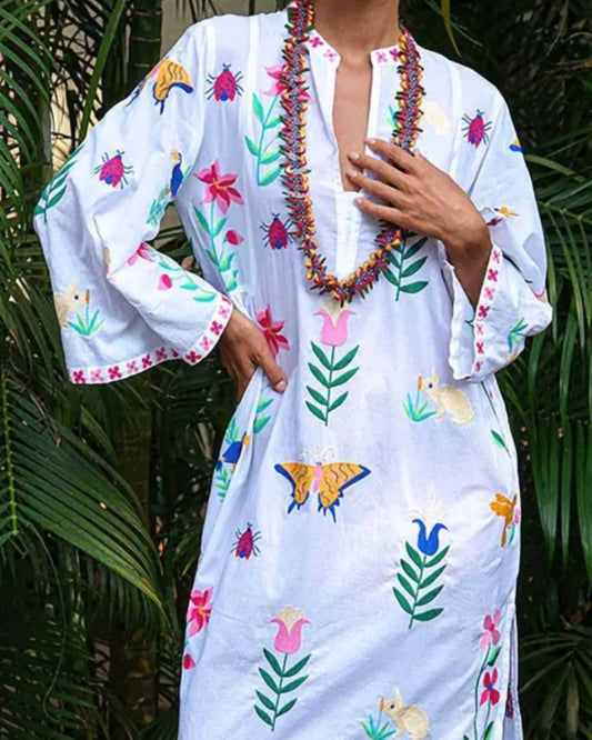 Nimo With Love - Opal Cotton Kaftan Dress